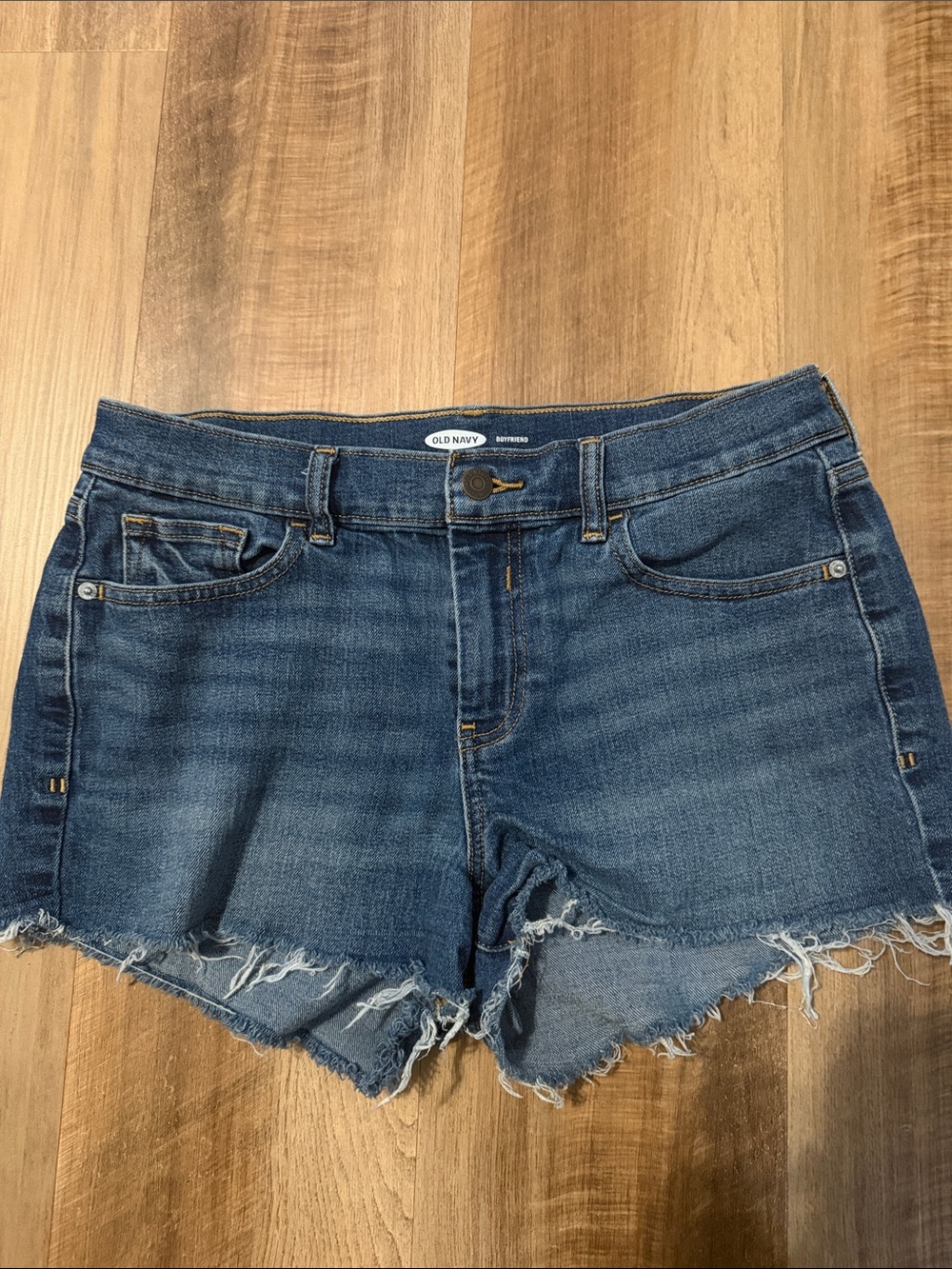 Old Navy Blue Frayed Hem Denim Shorts